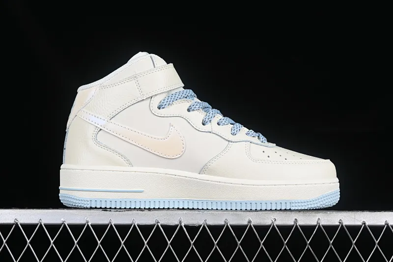 All categories Nk Air Force 1 Air Force series Nk Air Force 1 Mid Air Force mid-top Nk Air Force 1'07 Mid sky blue pearlescent small hook Air Force One mid-top casual sneakers SG2356-802